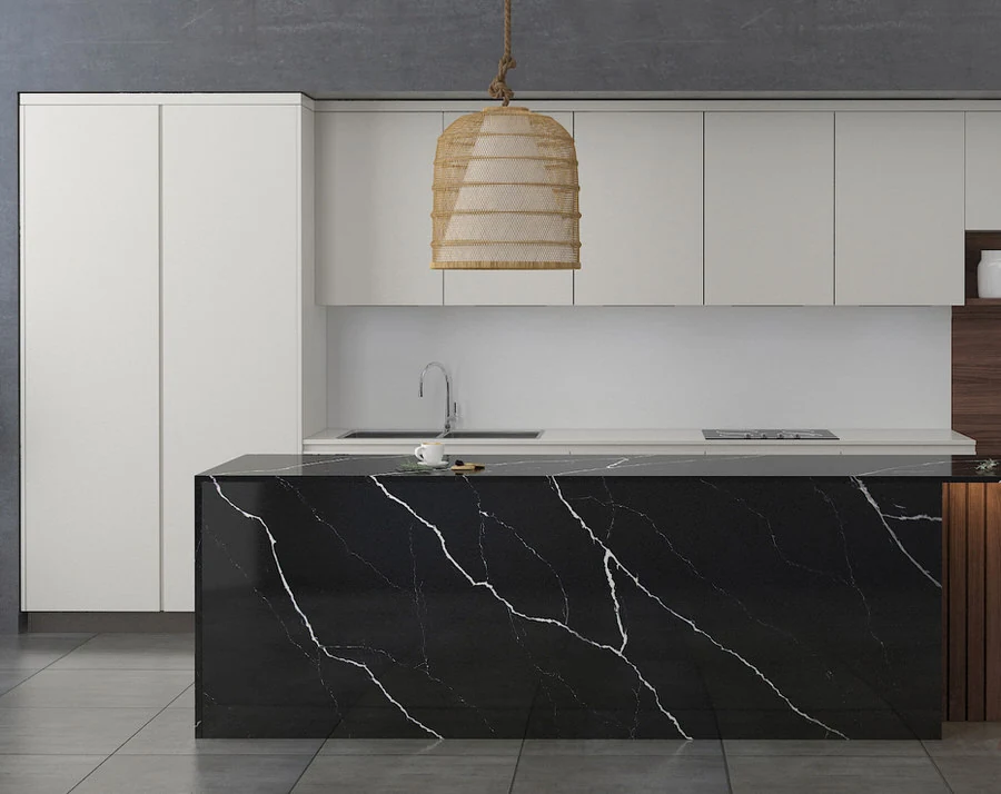 Picasso Marquina zero silica quartz — application 1