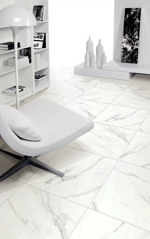 Carrara tiles shown in an interior application