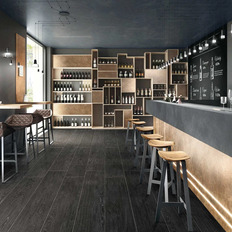 Dark Grey tiles shown in an interior application